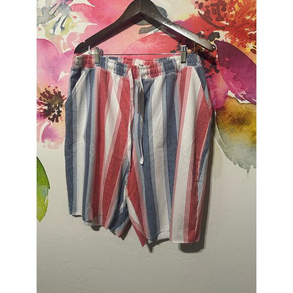 LuLaRoe Pants - LuLaRoe Jamie French Terry Shorts Women’s 2XL New With Tags Striped Plus Size